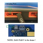 USB Charging Port USB Connector Plug for LAUNCH X431 PAD V PAD5
